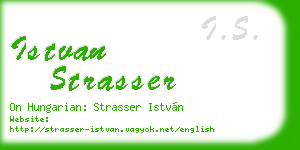 istvan strasser business card